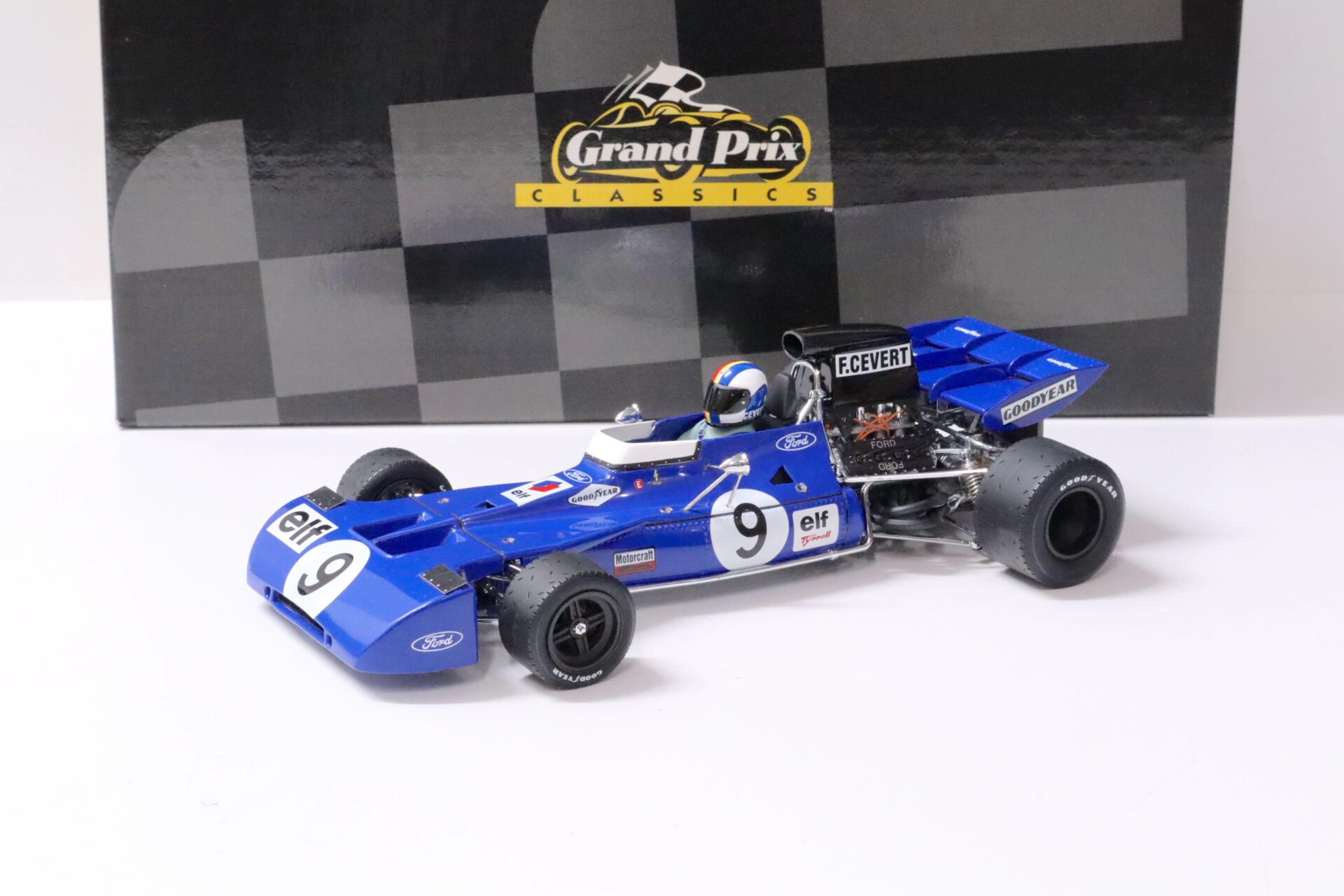1:18 Exoto Tyrrell Ford 003 Francois Cevert #9 blue