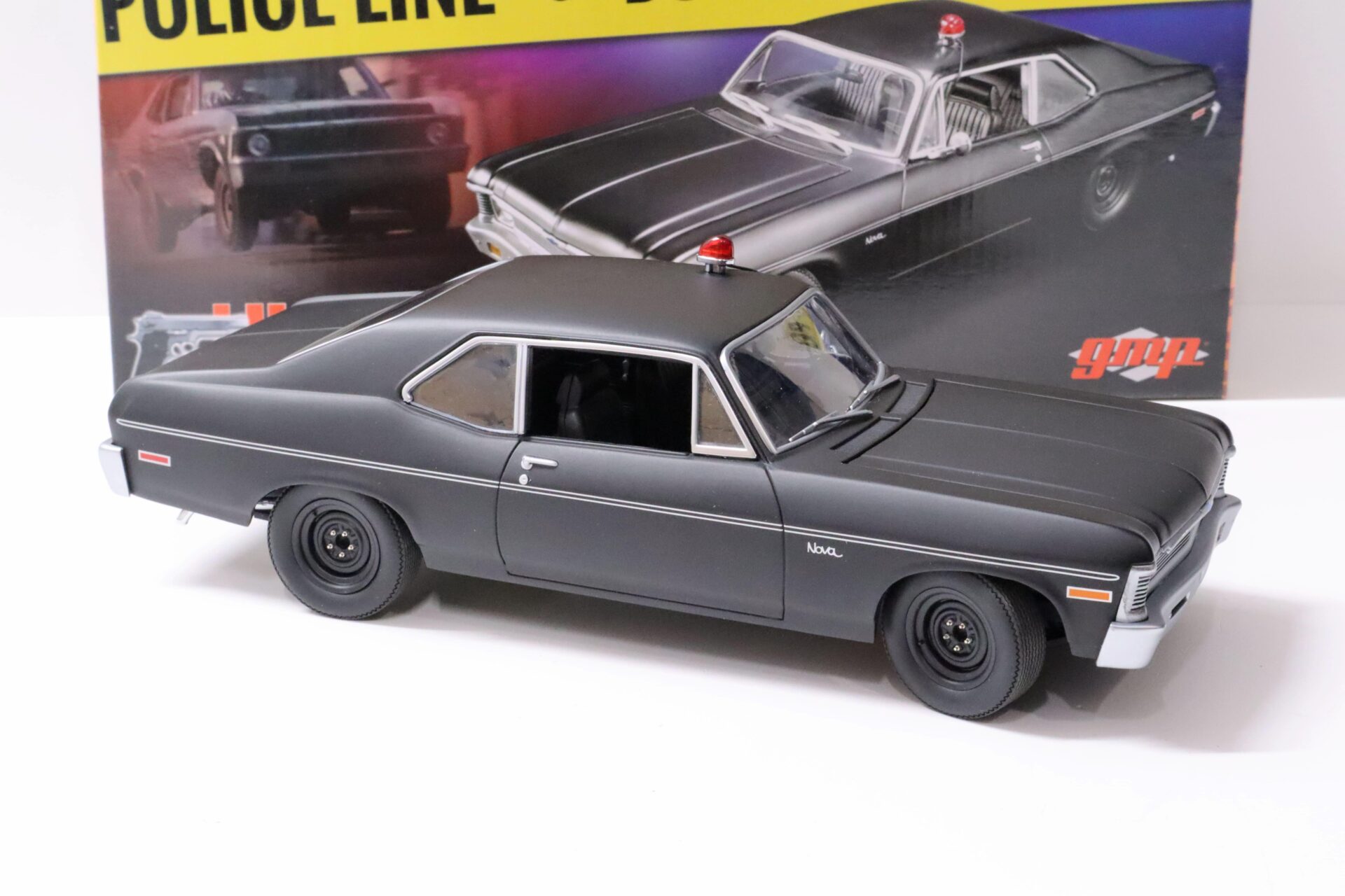 1:18 GMP 1971 Chevrolet Nova Coupe HUNTER TV Series matt black