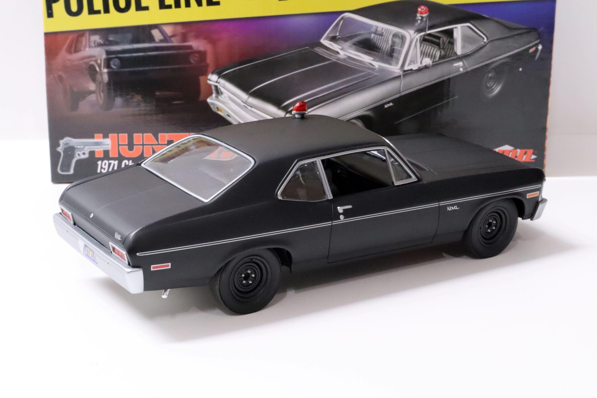 1:18 GMP 1971 Chevrolet Nova Coupe HUNTER TV Series matt black