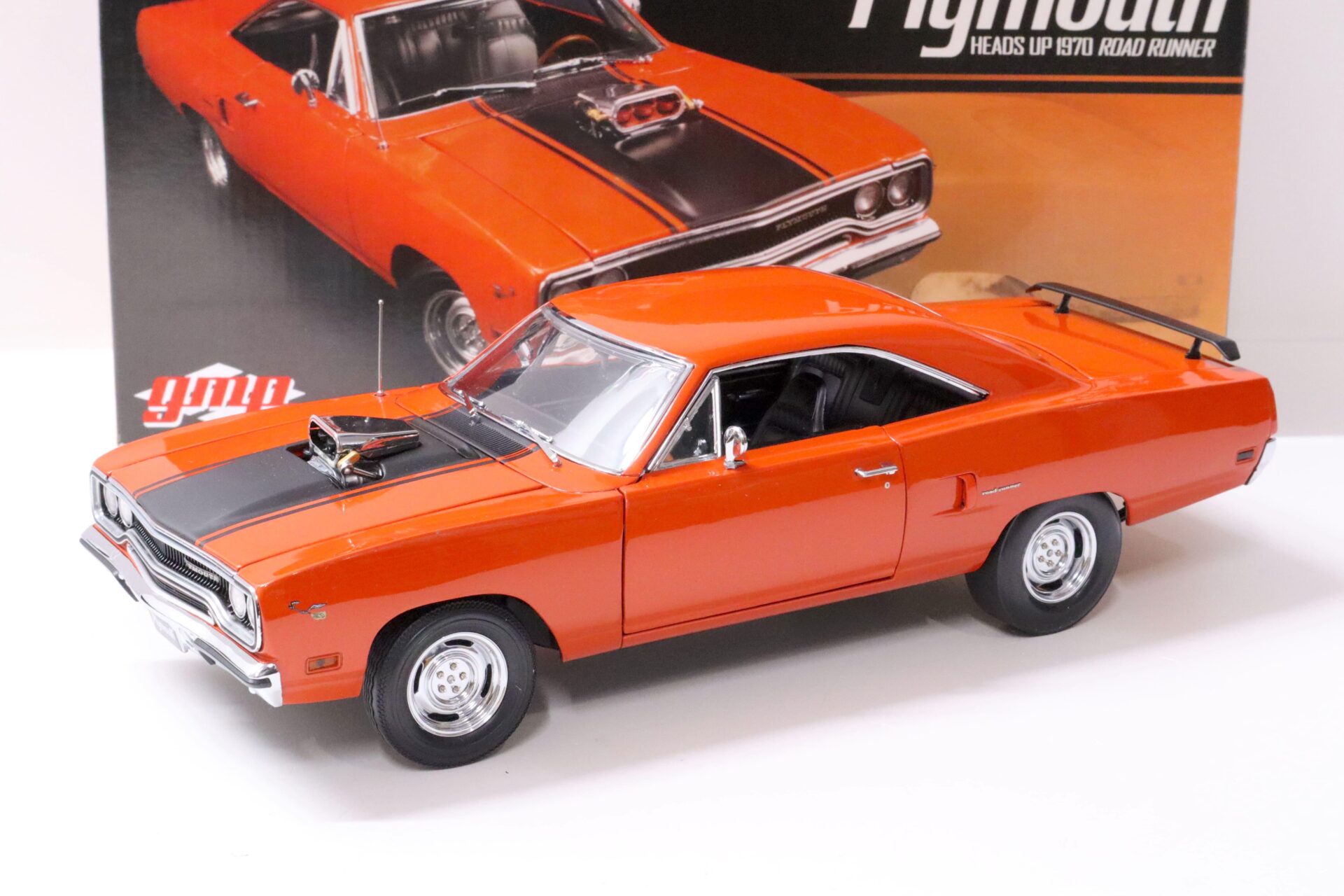 1:18 GMP 1970 Plymouth Road Runner HEADS UP Street Machine orange