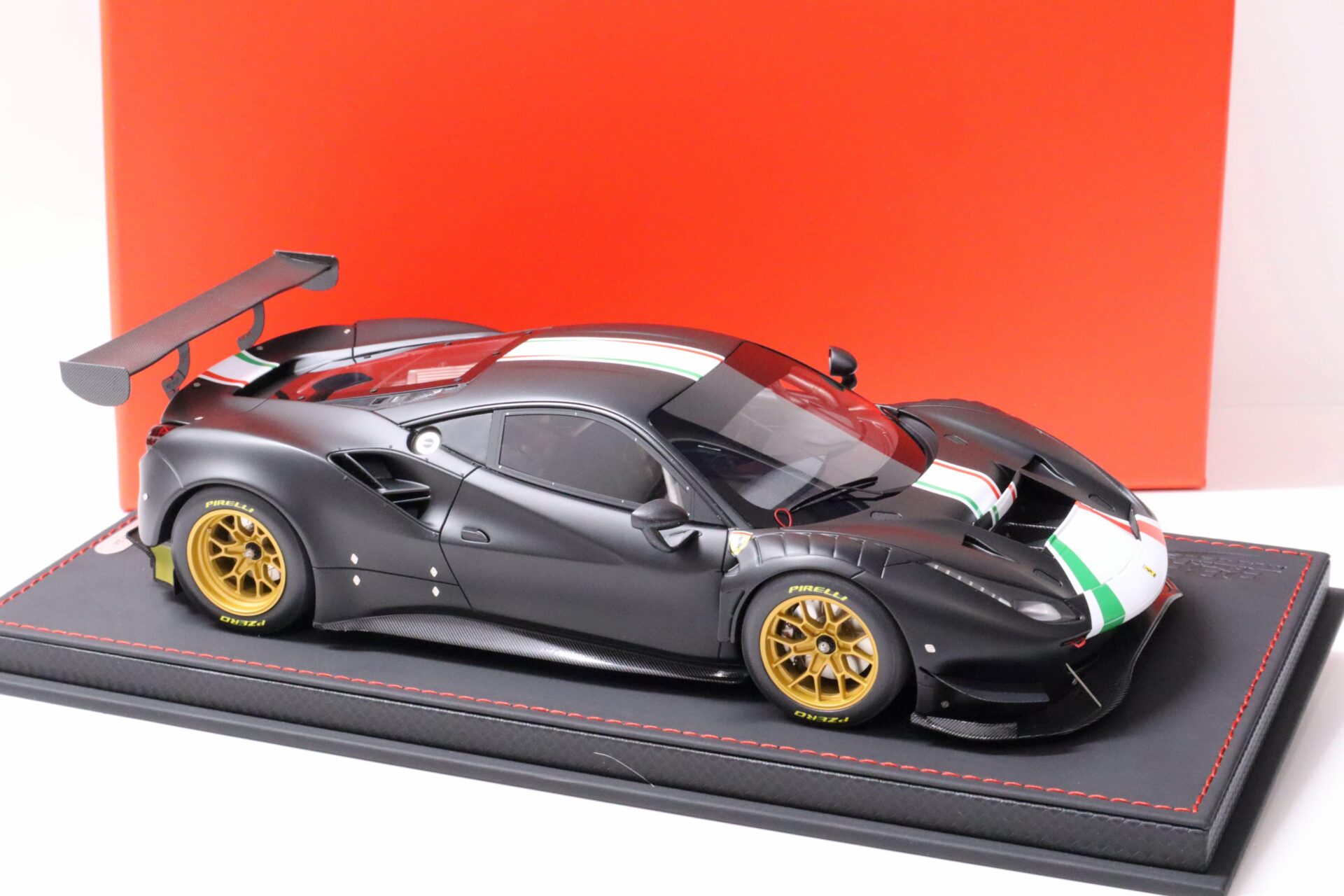 1:18 BBR Ferrari 488 Modificata Matt black/ Italian Flag - Limited 24 pcs.