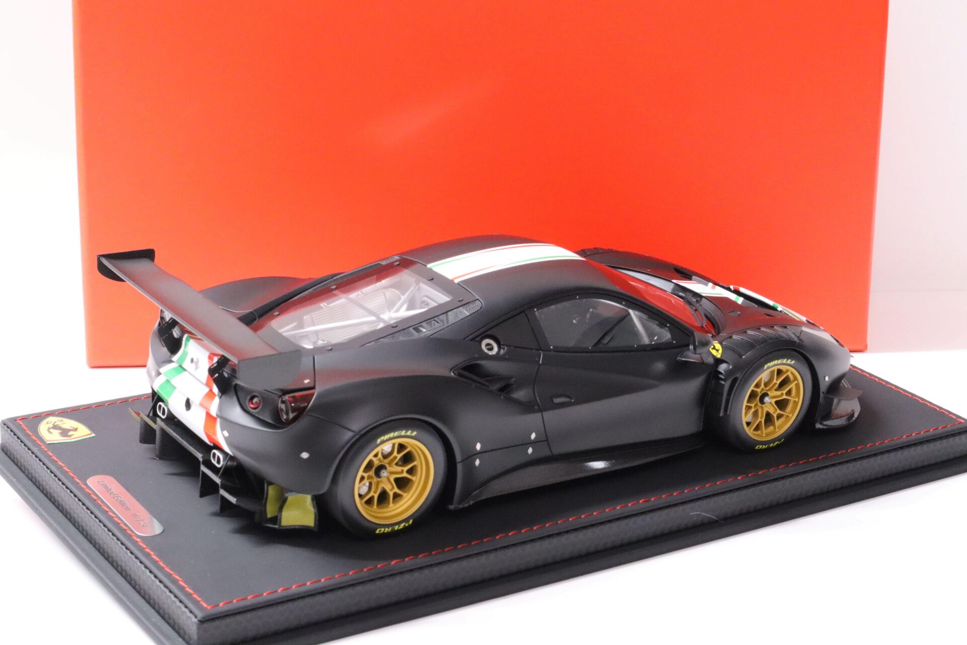 1:18 BBR Ferrari 488 Modificata Matt black/ Italian Flag - Limited 24 pcs.