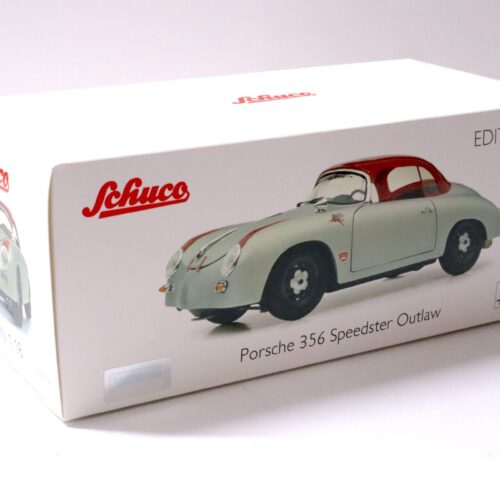 1:18 Schuco Porsche 356 Speedster Outlaw with Hardtop matt silver/ red