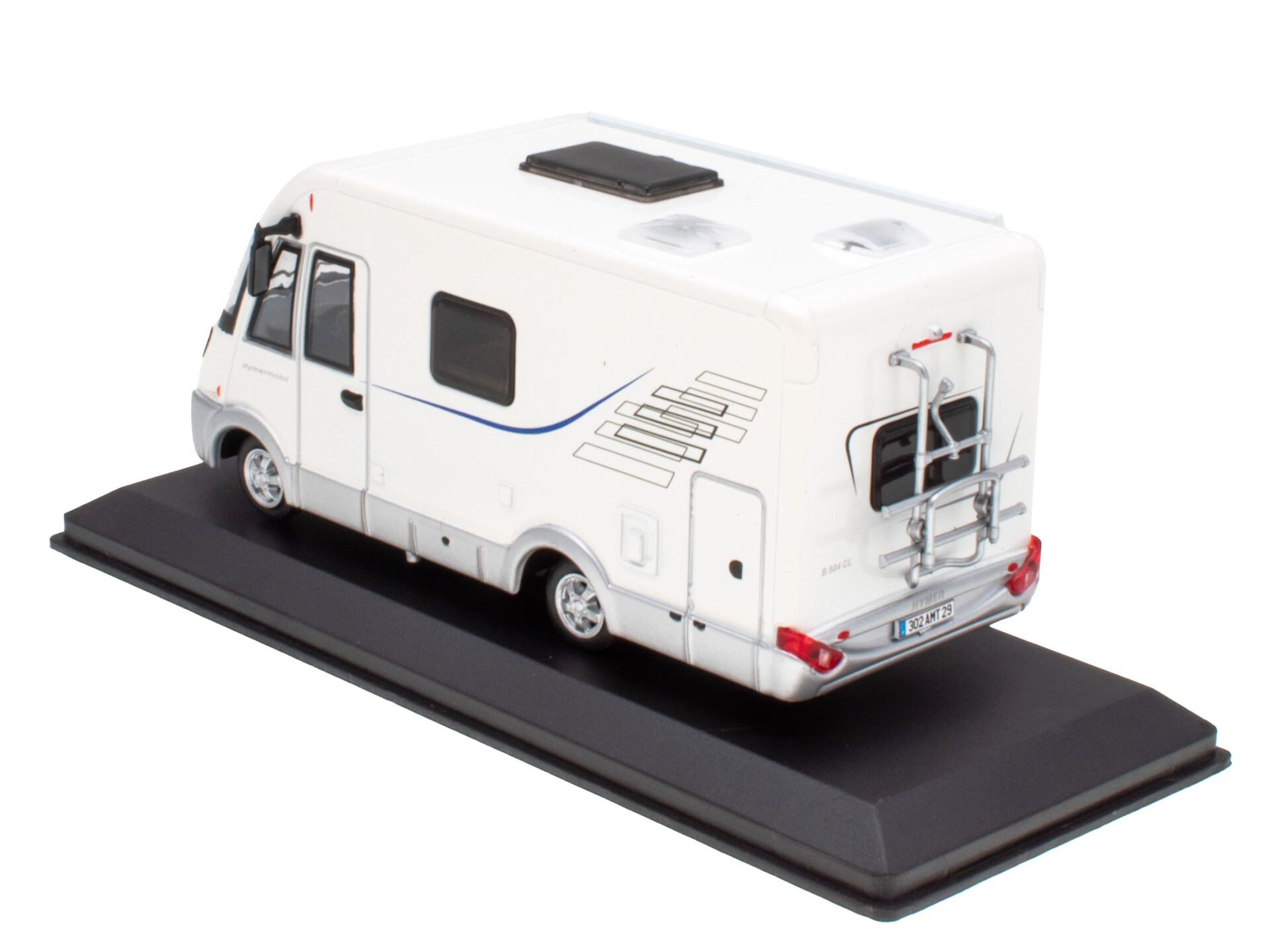 1:43 Hachette IXO Camping Cars Hymer Classe-B 504 CL weiß 2007 Wohnmobil