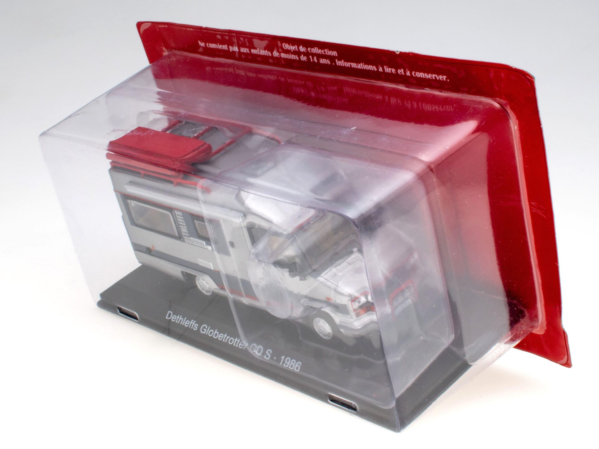 1:43 Hachette IXO Camping Cars Fiat Ducato Dethleffs Globetrotter CD S silver 1986