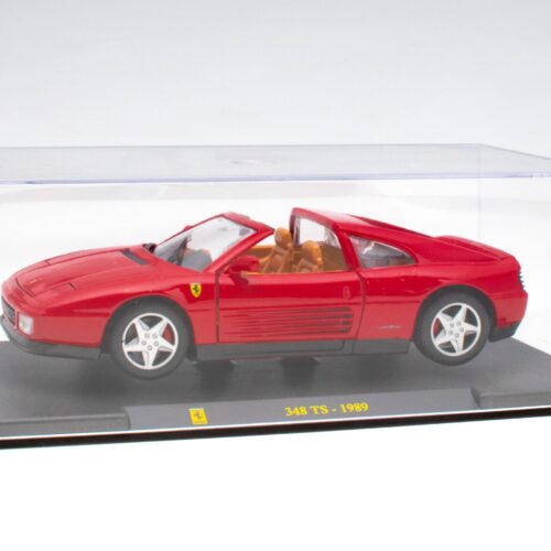 1:24 Hachette Bburago Ferrari Collection Ferrari 348 TS red 1989 with display