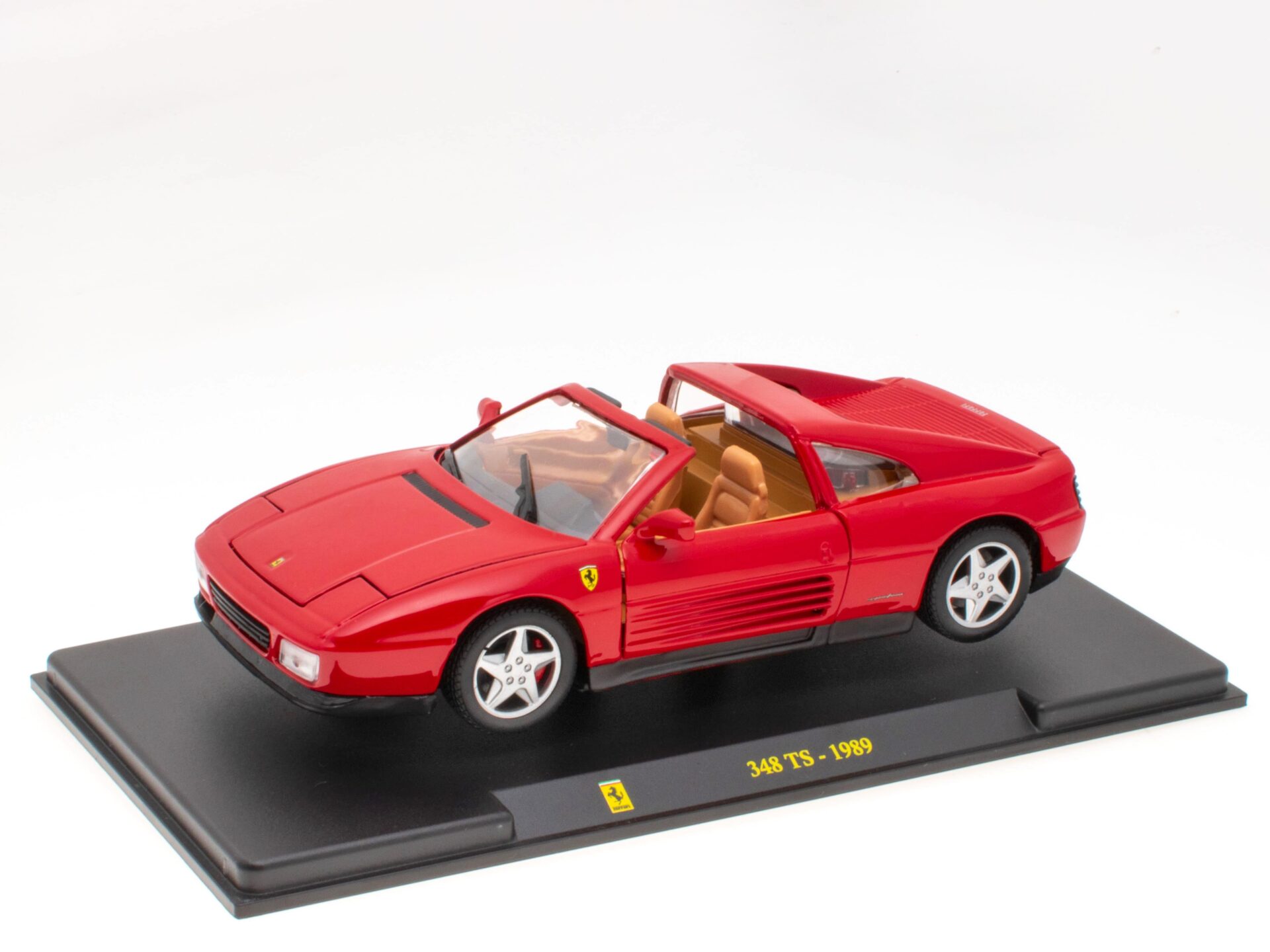 1:24 Hachette Bburago Ferrari Collection Ferrari 348 TS red 1989 with display