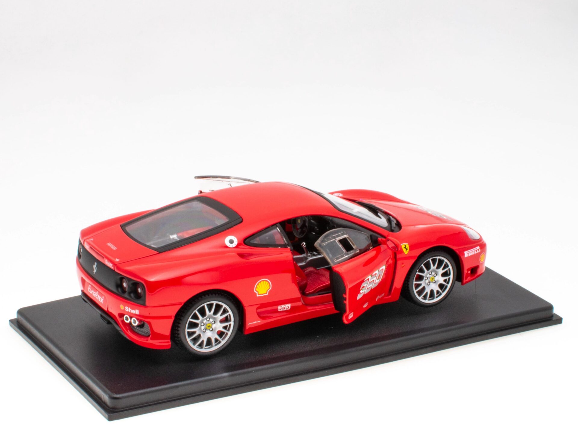 1:24 Hachette Bburago Ferrari Collection Ferrari 360 Challenge red 2000 with display