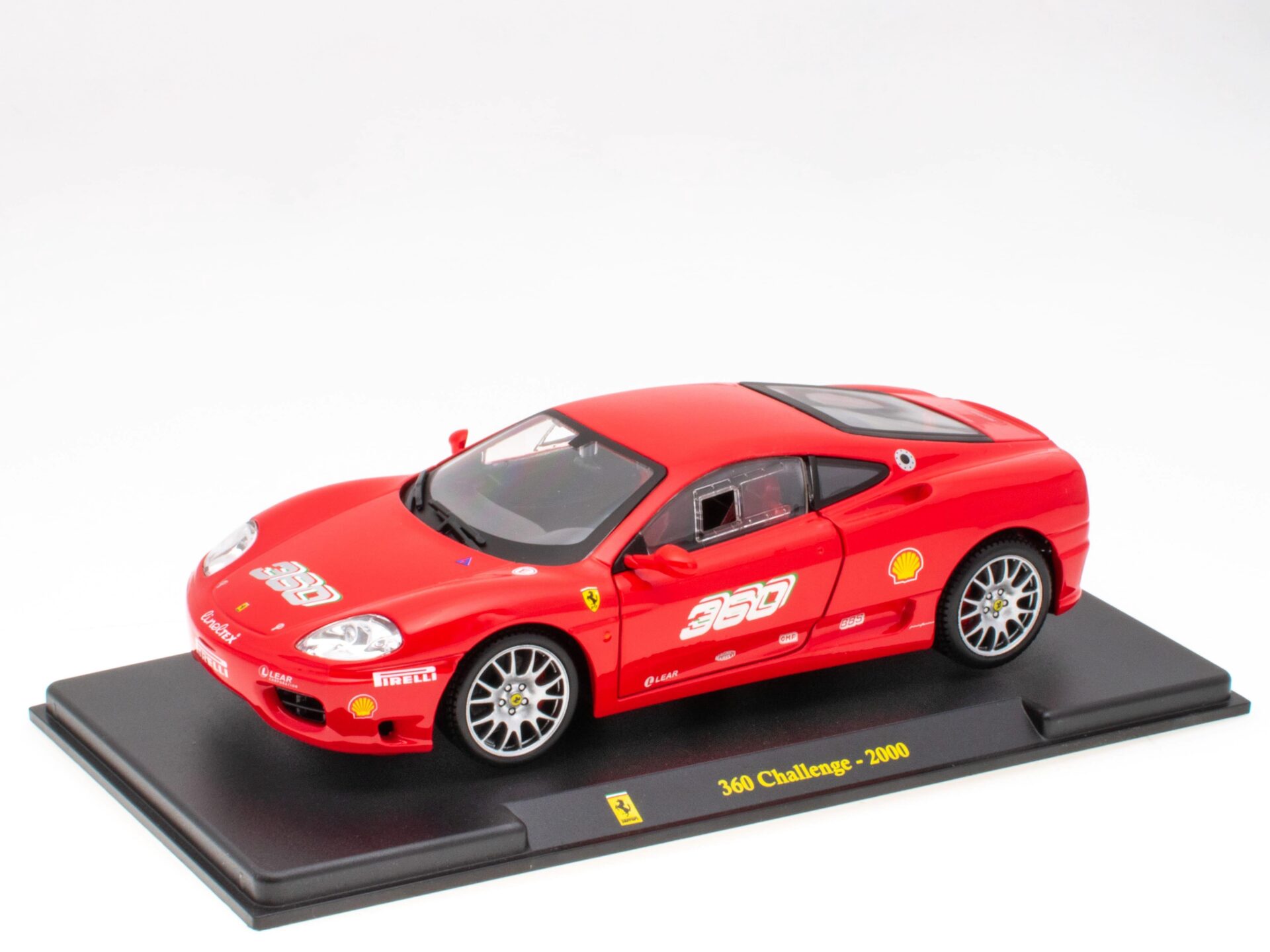 ID 63182 orig.jpg 1:24 Hachette Bburago Ferrari Collection Ferrari 360 Challenge red 2000 with display