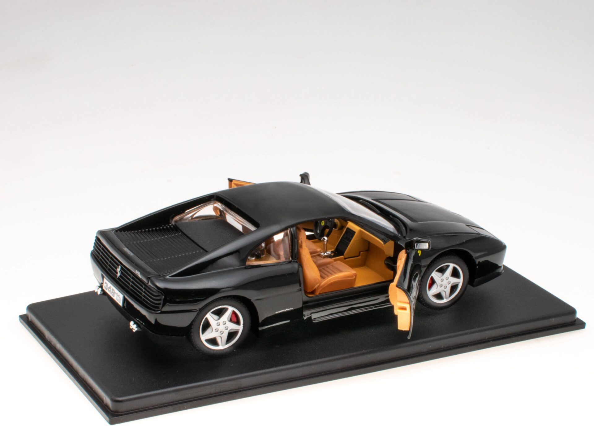 1:24 Hachette Bburago Ferrari Collection Ferrari 348 TB black 1989 with display