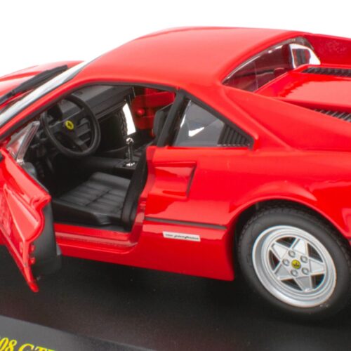 1:24 Hachette Bburago Ferrari Collection Ferrari 308 GTB Coupe red 1975 with display