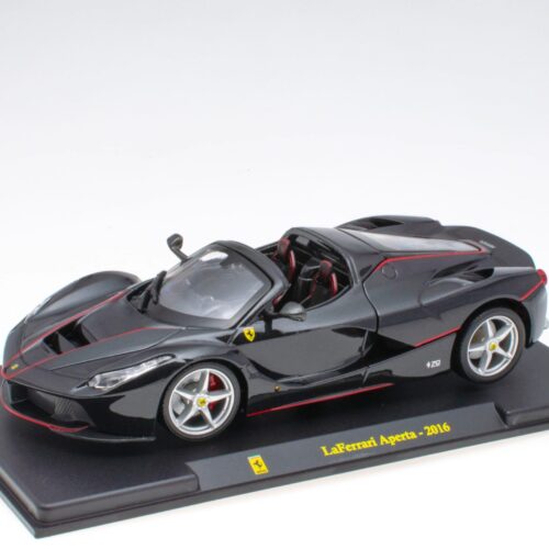 1:24 Hachette Bburago Ferrari Collection Ferrari LaFerrari Aperta black 2016 with display