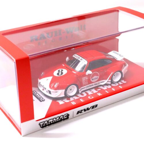 1:43 Tarmac Porsche 911 993 RWB RAUH-WELT Morelow red/ white HOBBY43 - Image 3