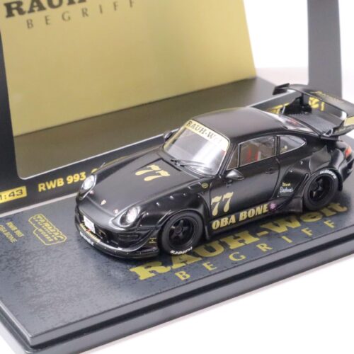 1:43 Tarmac Porsche 911 993 RWB RAUH-WELT OBA BONE #77 matt black