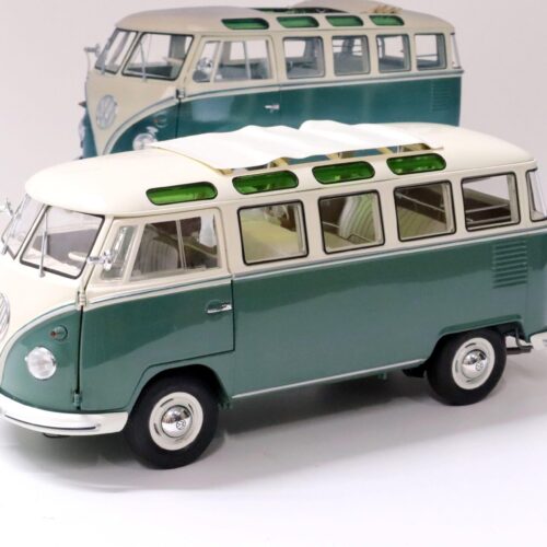 1:18 Schuco VW T1b Samba Bus Bulli green/ white Die-Cast 450037800