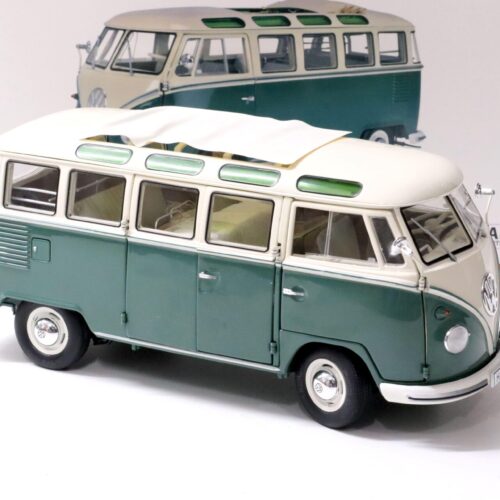 1:18 Schuco VW T1b Samba Bus Bulli green/ white Die-Cast 450037800