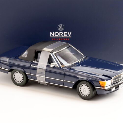 1:18 Norev Mercedes 300 SL Cabriolet R107 dark blue 1986