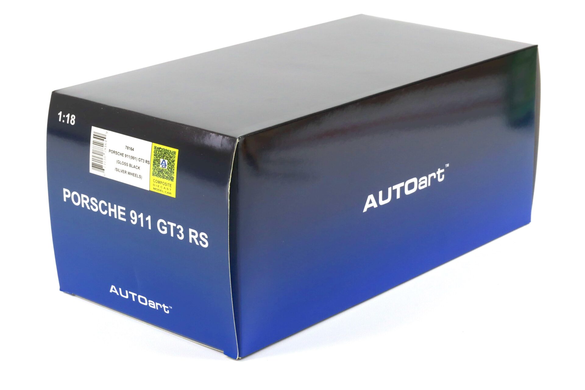 1:18 AUTOart Porsche 911 (991) GT3 RS Gloss black/ grey wheel 2016