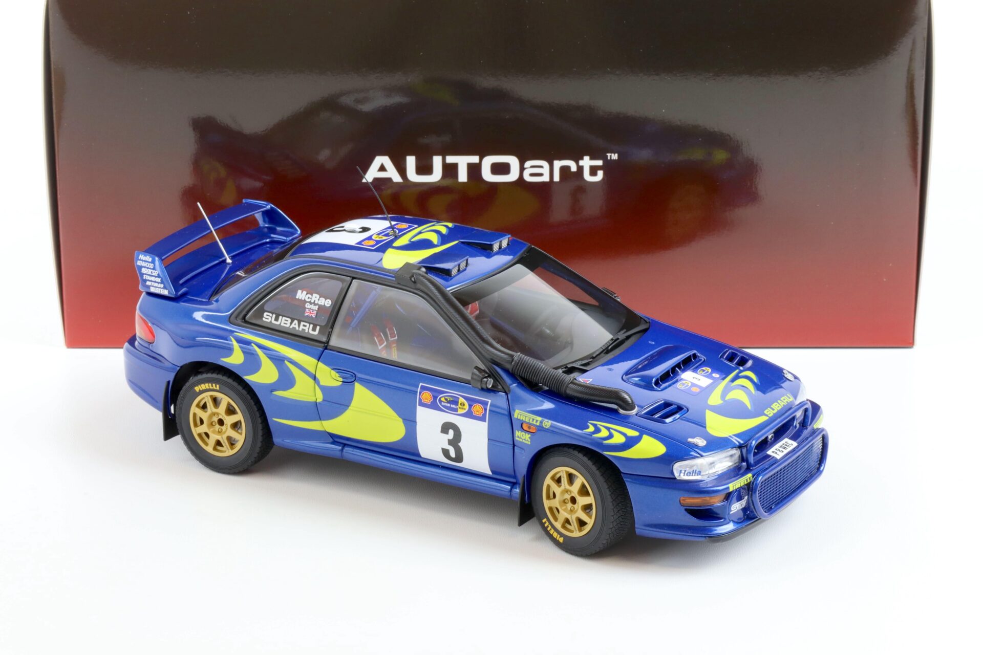 1:18 AUTOart Subaru Impreza WRC 1997 MCRAE/GRIST #3 Safari Winner 89792
