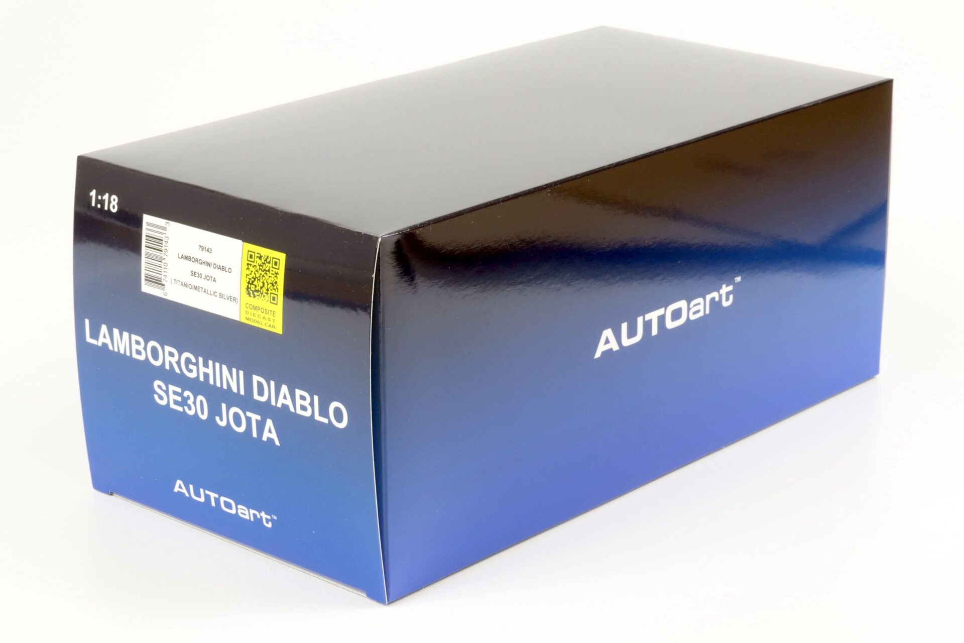 1:18 AUTOart Lamborghini Diablo SE30 JOTA 1995 titanio/ silver metallic