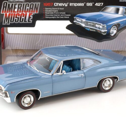 1:18 Auto World 1967 Chevrolet Impala SS 427 blue metallic