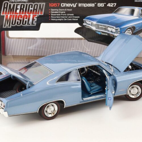 1:18 Auto World 1967 Chevrolet Impala SS 427 blue metallic
