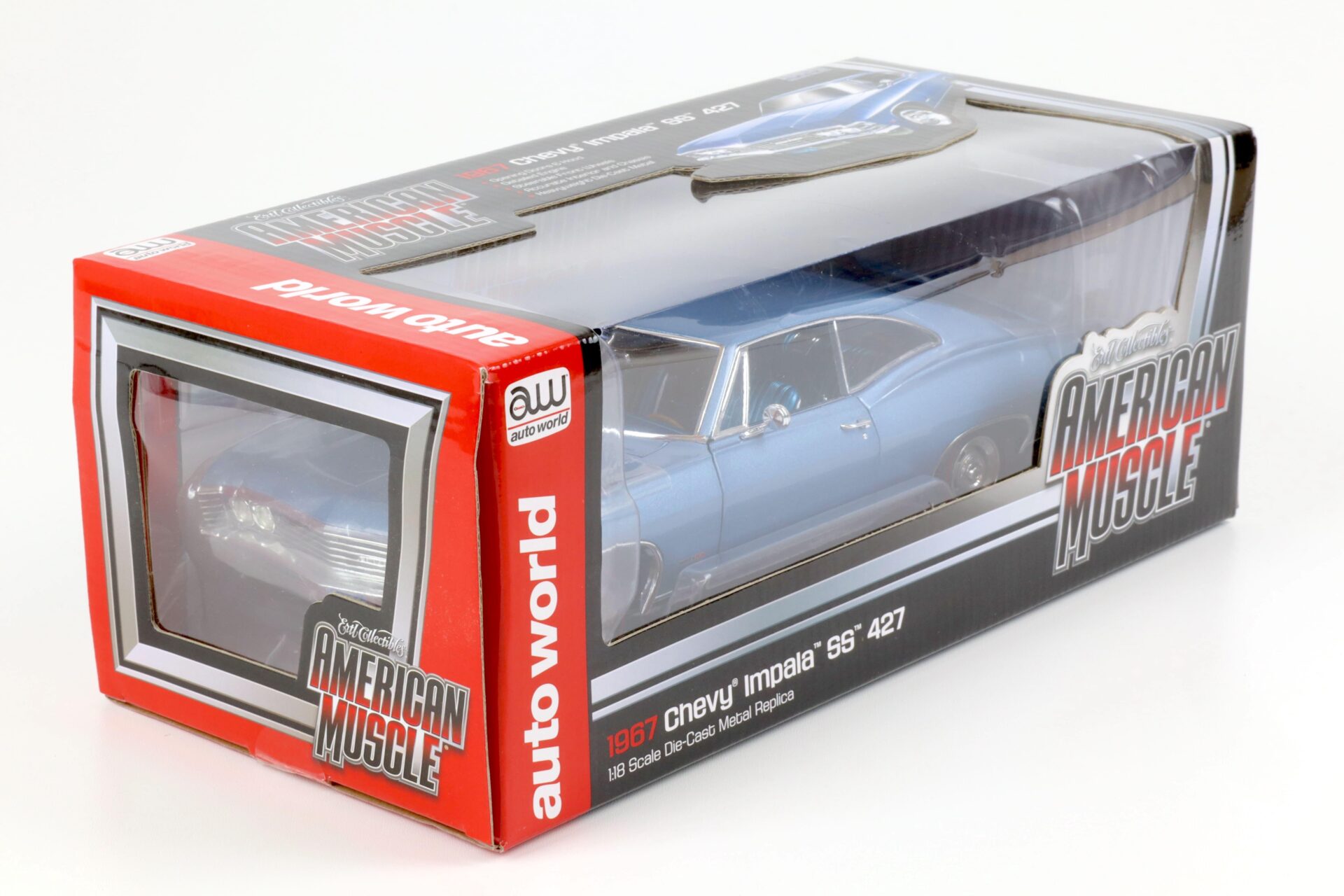 1:18 Auto World 1967 Chevrolet Impala SS 427 blue metallic