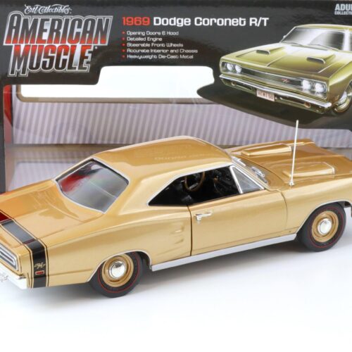 1:18 Auto World 1969 Dodge Coronet R/T Coupe 50 YEARS 426 HEMI gold metallic