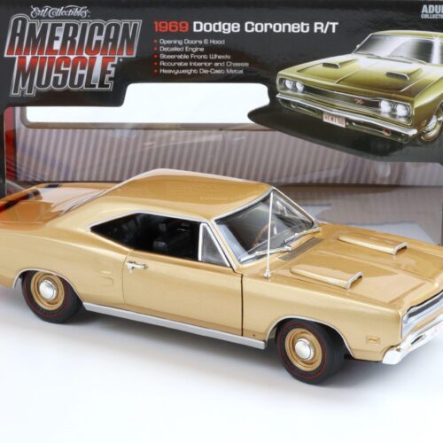 1:18 Auto World 1969 Dodge Coronet R/T Coupe 50 YEARS 426 HEMI gold metallic