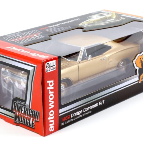 1:18 Auto World 1969 Dodge Coronet R/T Coupe 50 YEARS 426 HEMI gold metallic