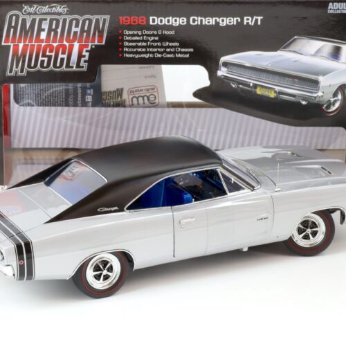 1:18 Auto World 1968 Dodge Charger R/T Coupe 50 YEARS HEMI 426 silver metallic