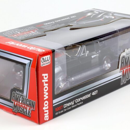 1:18 Auto World 1967 Chevrolet Corvette 427 Coupe black/ red