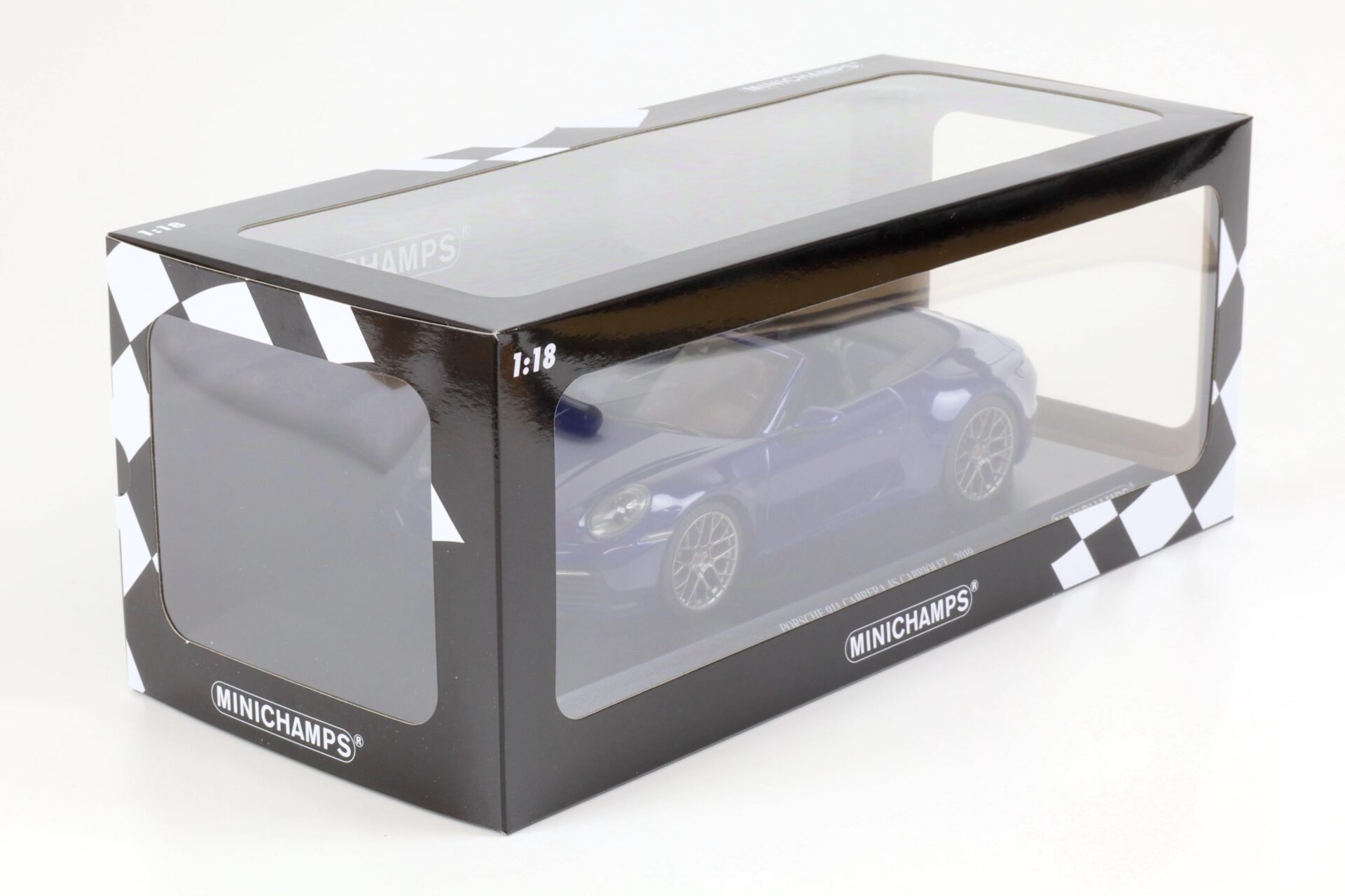 1:18 Minichamps Porsche 911 (992) Carrera 4S Cabriolet 2019 blue metallic