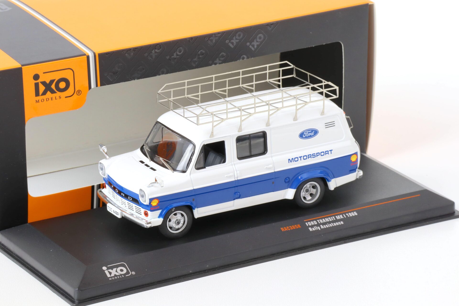1:43 IXO 1966 Ford Transit MK I Van Ford Motorsport Rally Assistance