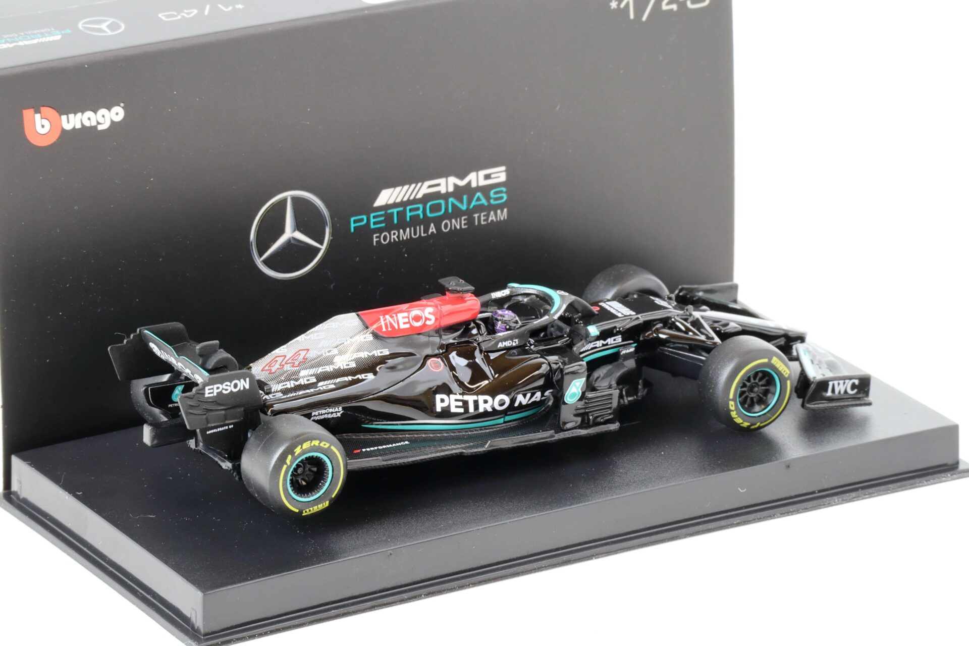 1:43 Bburago Racing F1 Mercedes AMG Petronas W12 E Performance Hamilton 2021