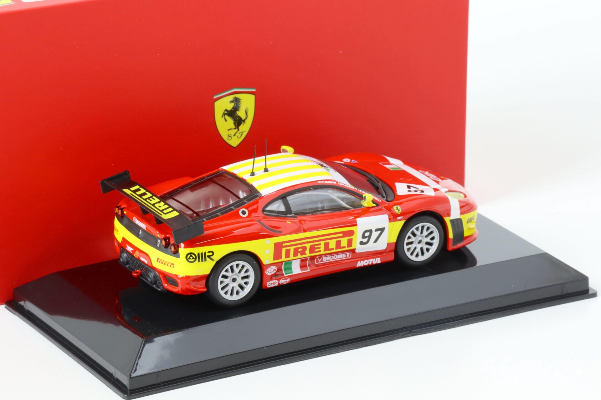 1:43 Bburago Ferrari F430 GTC 24h Le Mans 2008 F.Babini #97