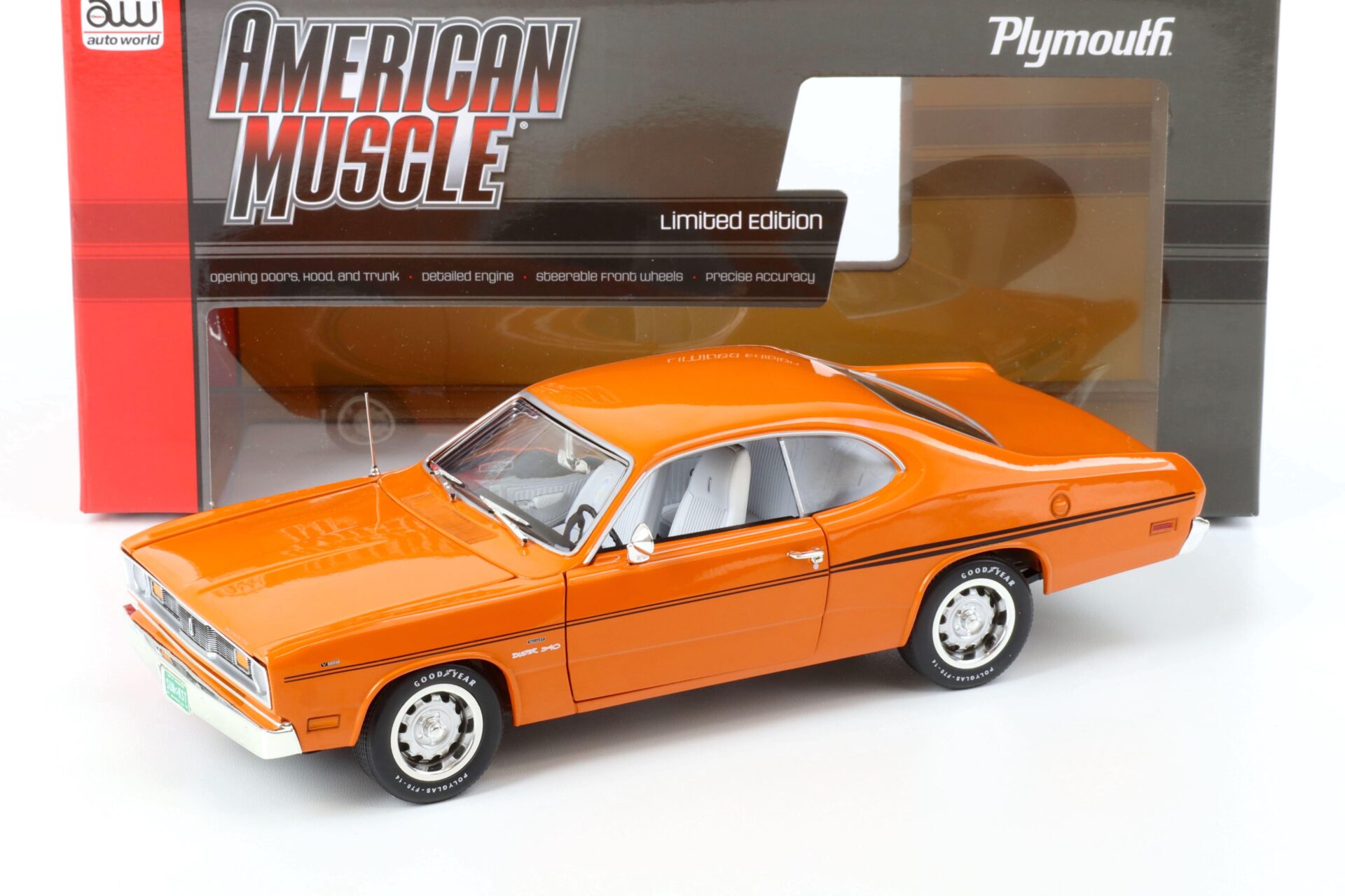 1:18 Auto World 1970 Plymouth Duster 340 Coupe orange Class of 1970