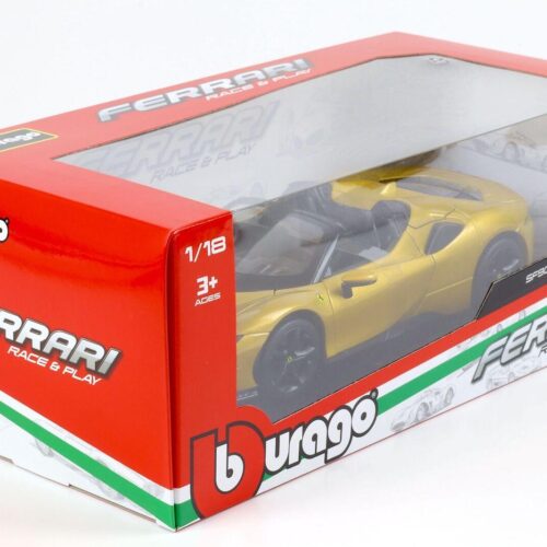 1:18 Bburago R&P Ferrari SF90 Spider Hybrid gold metallic 2019