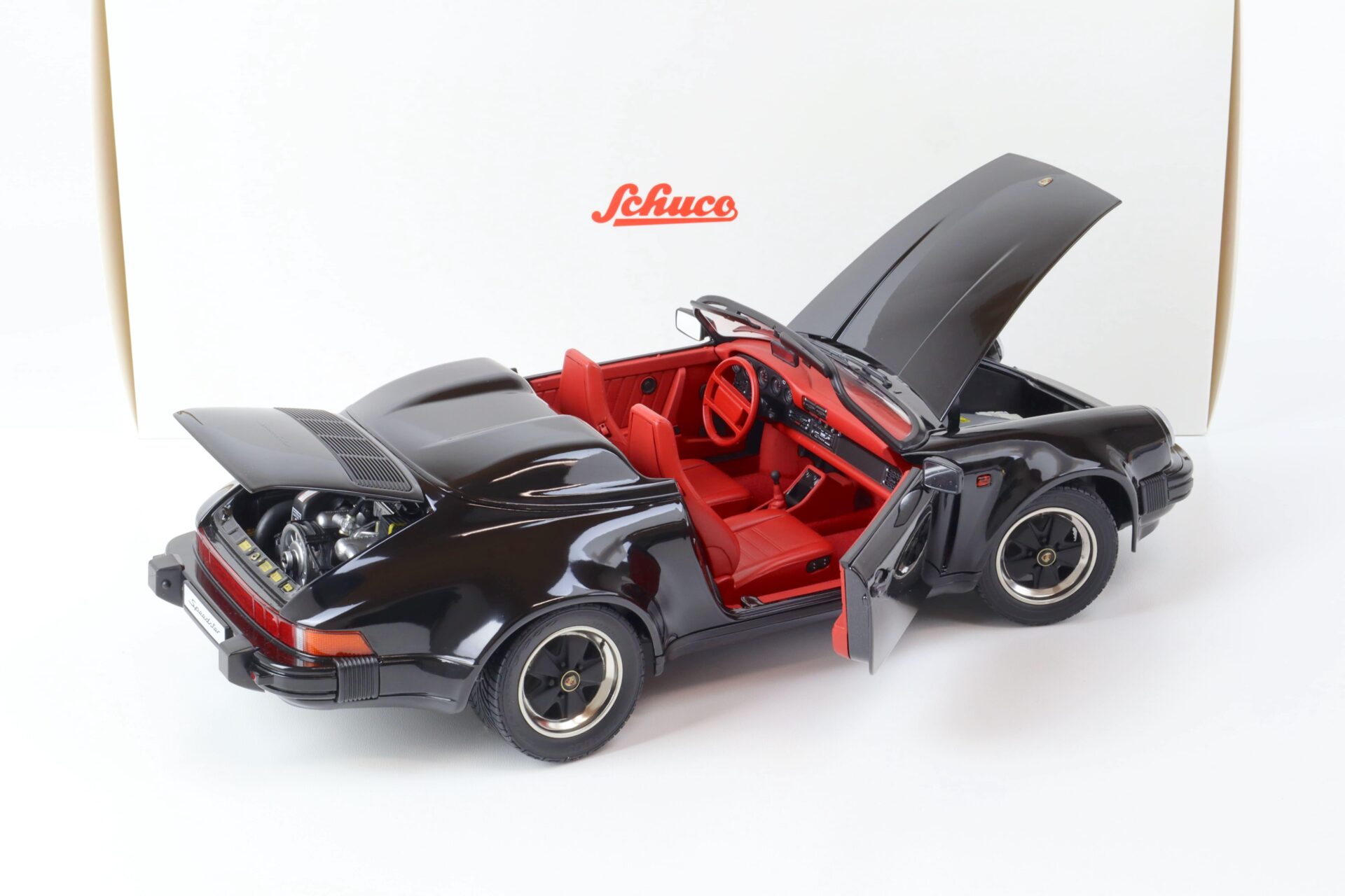 1:12 Schuco Porsche 911 Speedster 1989 black/ red
