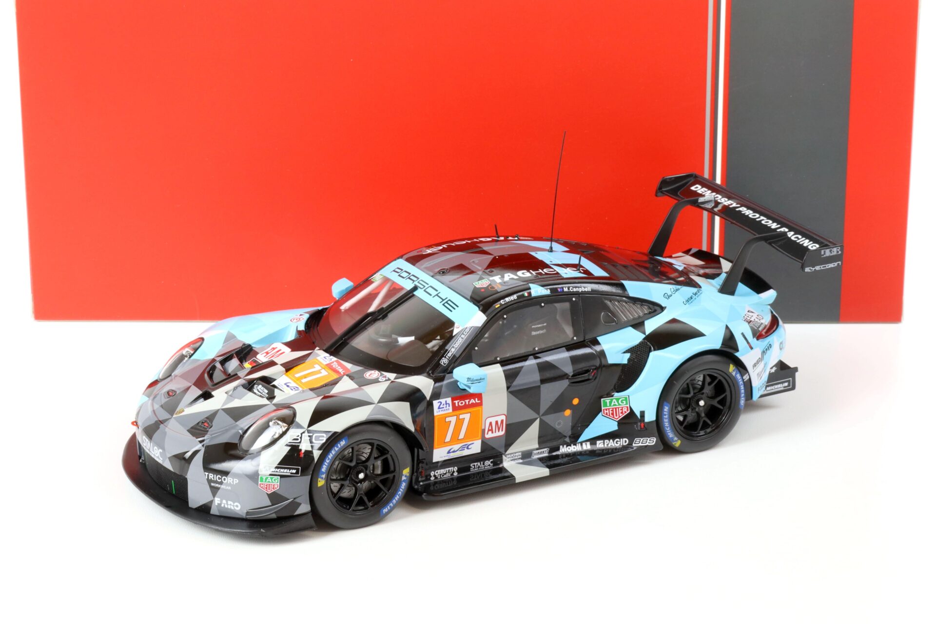 1:18 IXO Porsche 911 RSR #77 2nd LMGTE-Am 24h LeMans 2020 Dempsey-Proton Racing