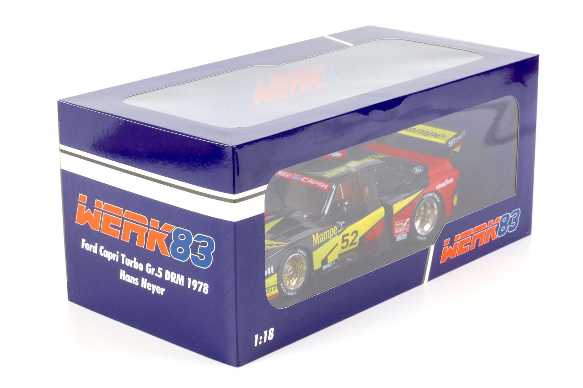 1:18 WERK83 Ford Capri Turbo Gr.5 #52 DRM 1978 Hans Meyer MAMPE Zakspeed
