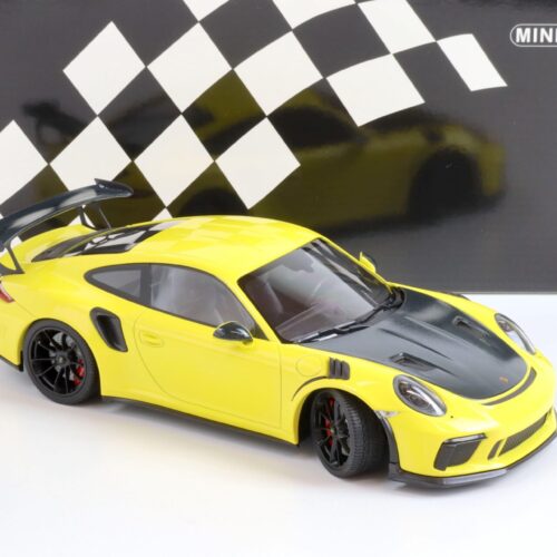 1:18 Minichamps Porsche 911 (991.2) GT3 RS Weissach Package yellow/ black wheel