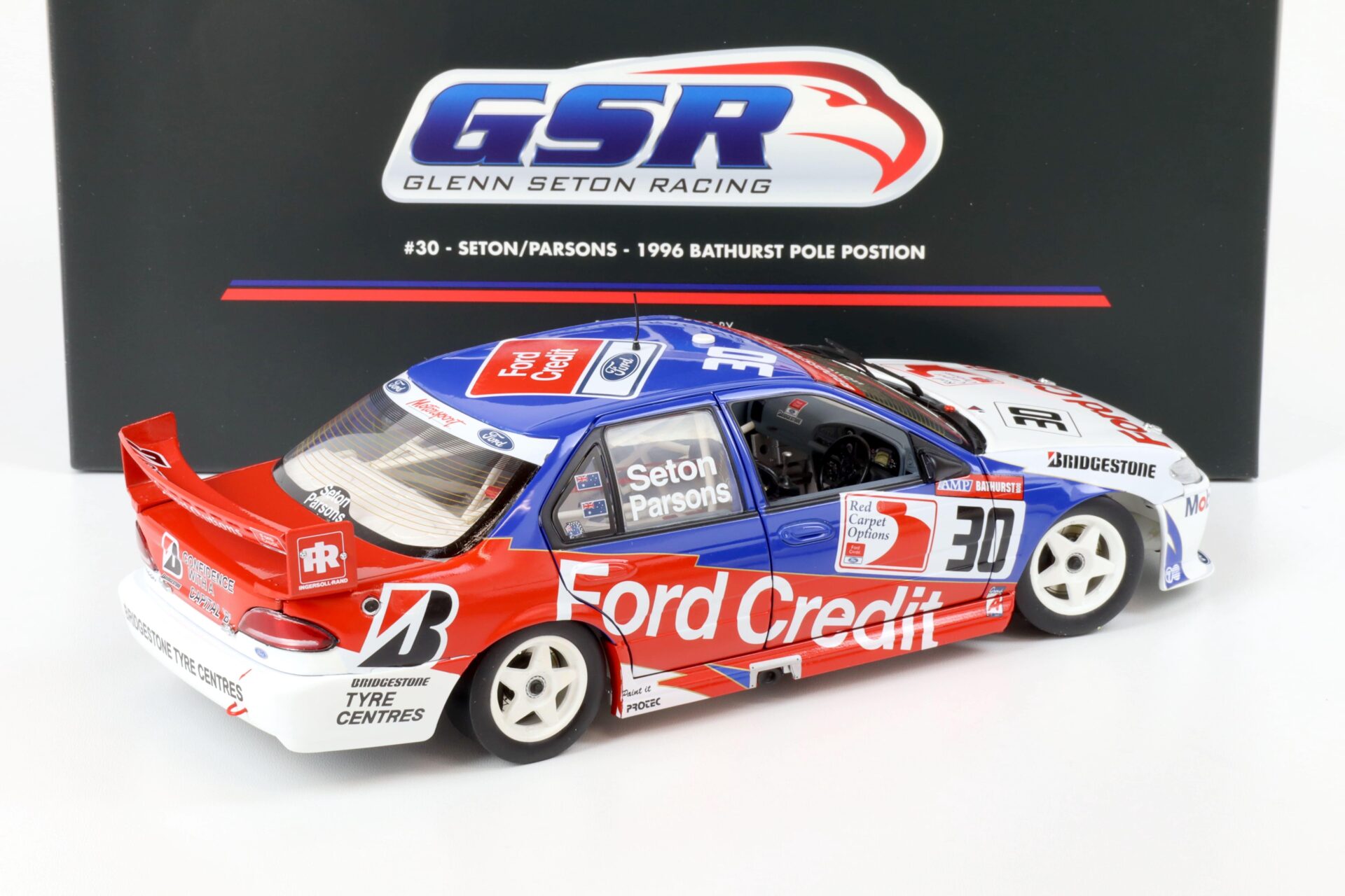 1:18 APEX Ford Falcon #30 Seton/ Parsons 1996 Bathurst Pole Position Ford Credit