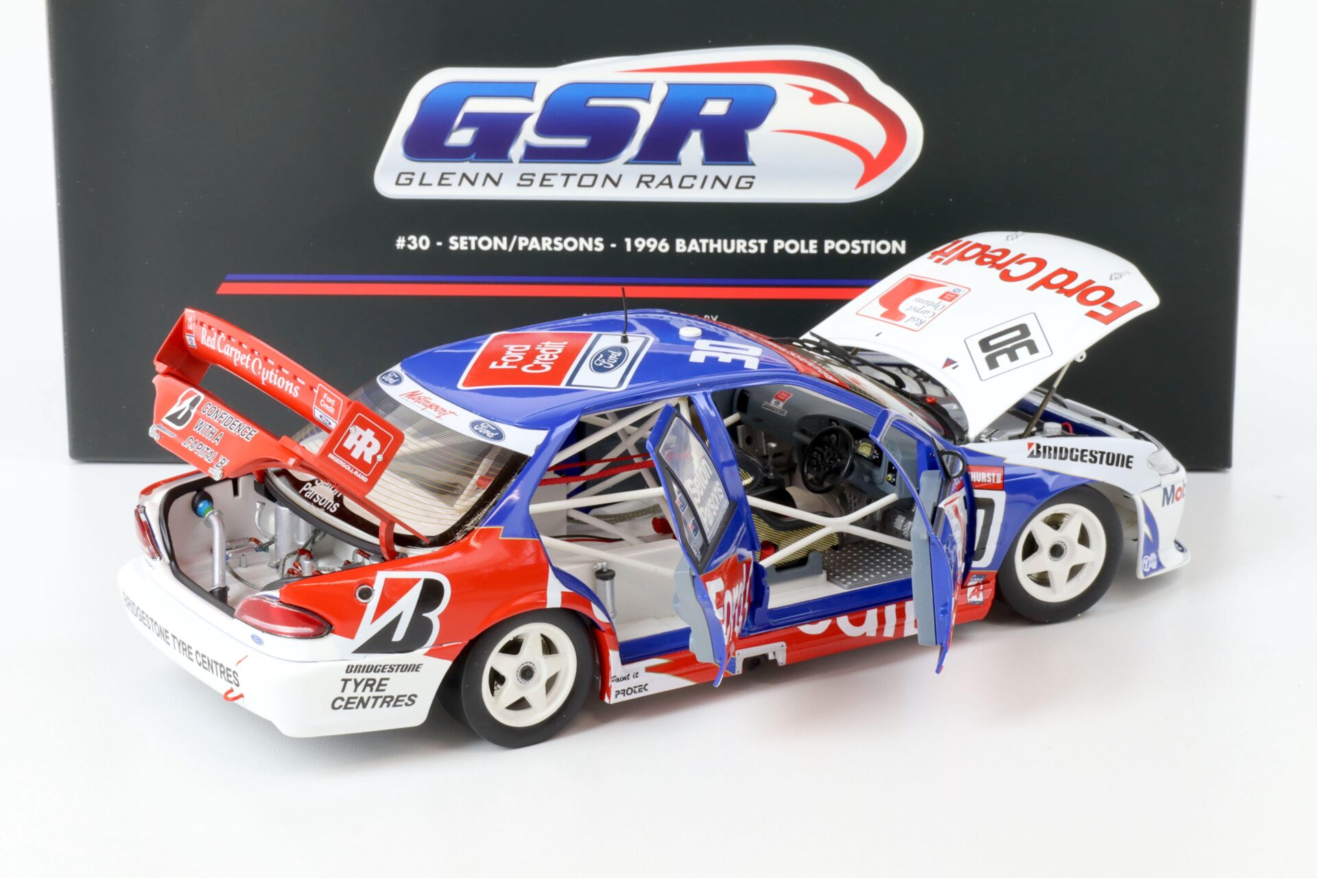 1:18 APEX Ford Falcon #30 Seton/ Parsons 1996 Bathurst Pole Position Ford Credit