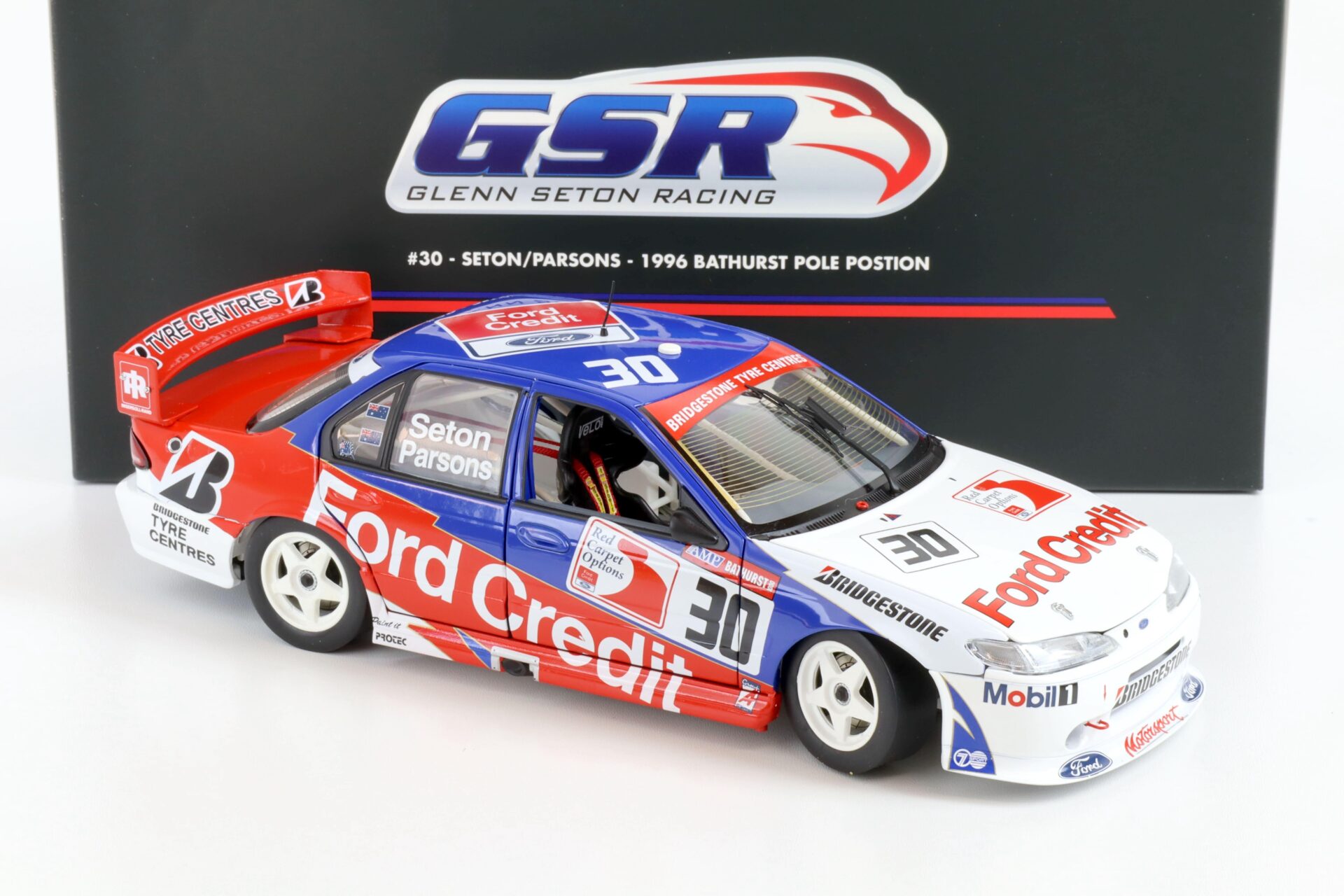 1:18 APEX Ford Falcon #30 Seton/ Parsons 1996 Bathurst Pole Position Ford Credit