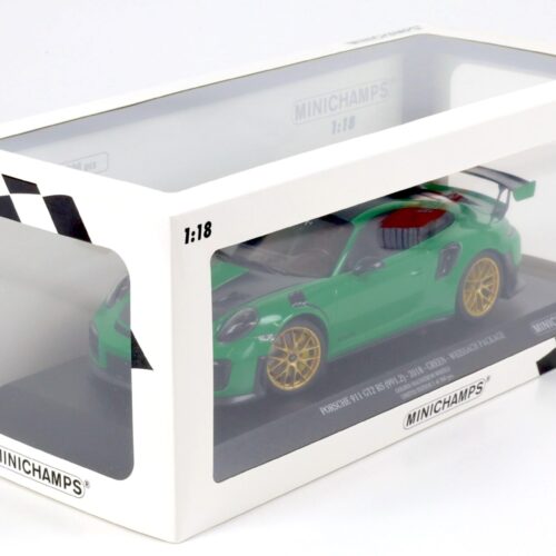 1:18 Minichamps Porsche 911 (991.2) GT2 RS Coupe Weissach Package green/ gold 2018