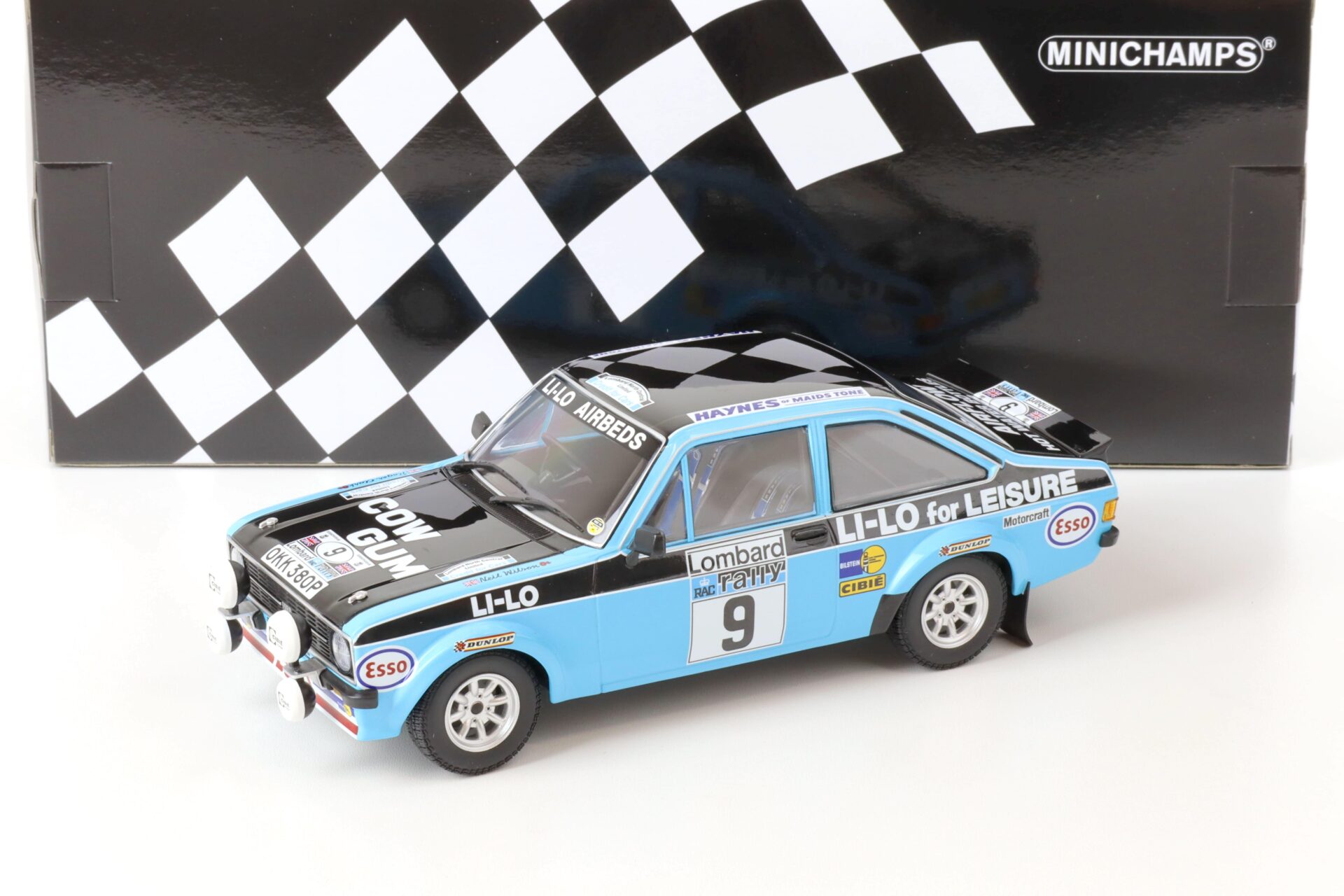 1:18 Minichamps Ford Escort RS 1800 Esso Clark/ Wilson #9 Lombard RAC Rally 1978