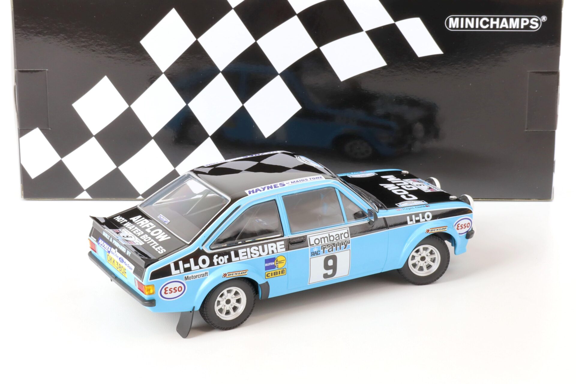 1:18 Minichamps Ford Escort RS 1800 Esso Clark/ Wilson #9 Lombard RAC Rally 1978