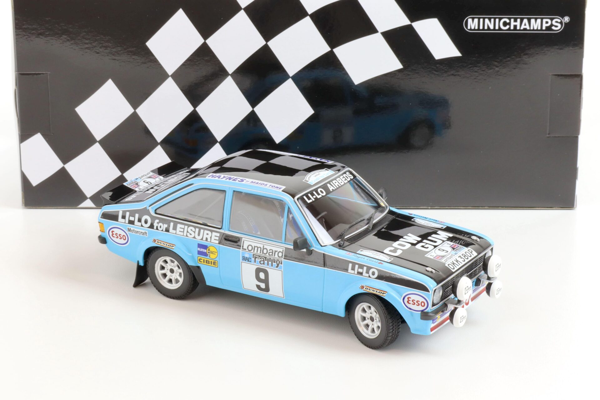 1:18 Minichamps Ford Escort RS 1800 Esso Clark/ Wilson #9 Lombard RAC Rally 1978