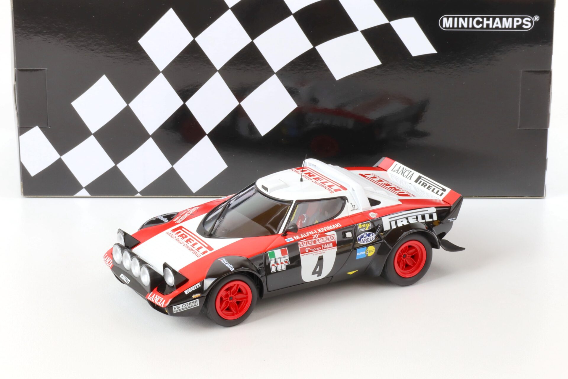 ID 67121 orig.jpg 1:18 Minichamps Lancia Stratos Pirelli Alen/ Kivimäki #4 Winner Rally Sanremo 1978